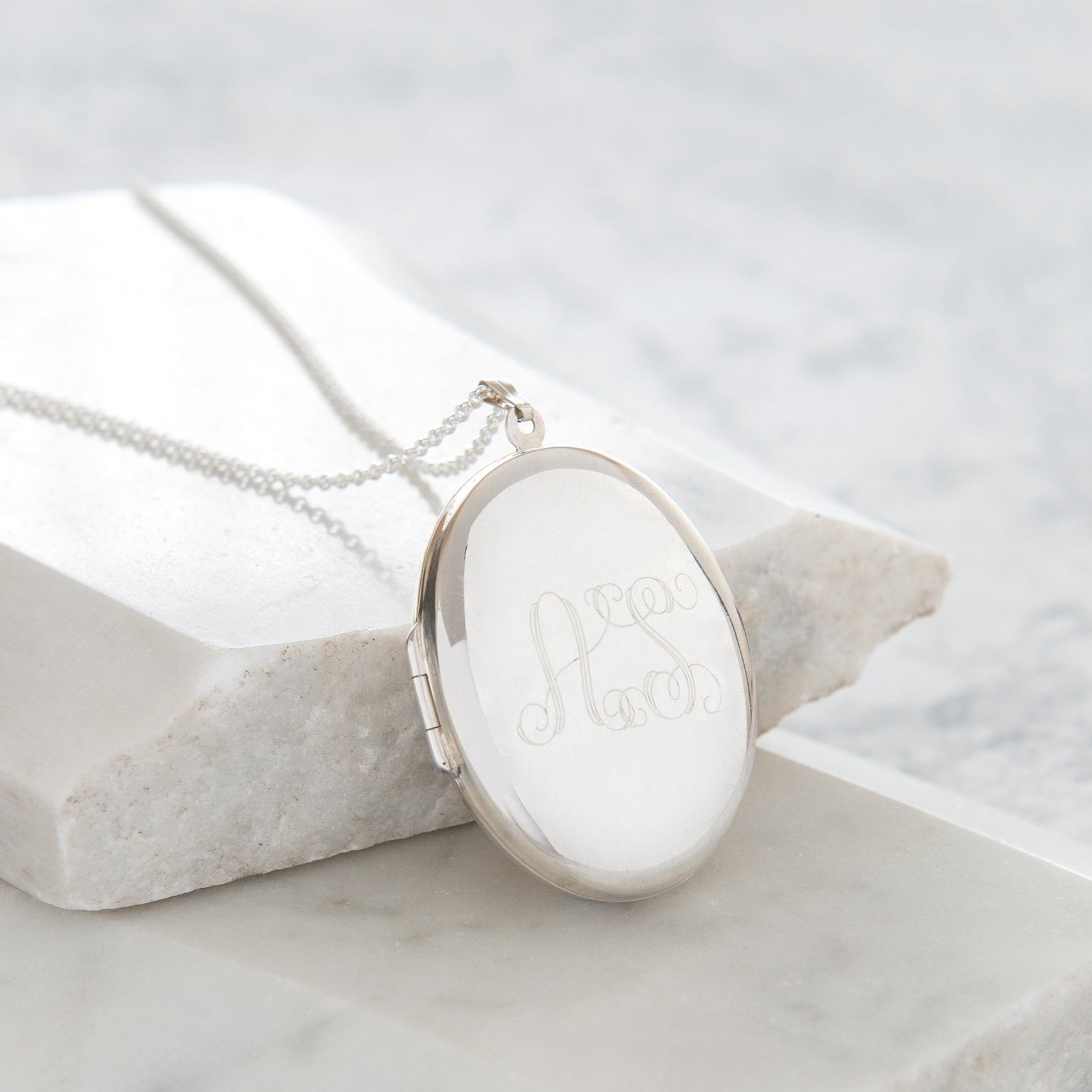 Large sterling sales silver locket