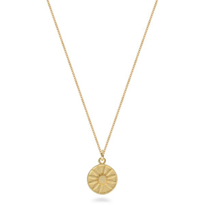 gold vermeil medallion in daisy design 