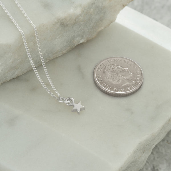 size of mini star necklace 