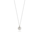 mini dragonfly charm with disc and sterling silver necklace 