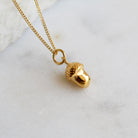 Acorn Pendant Necklace Gold Vermeil