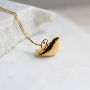 Bird Pendant Necklace Gold Vermeil