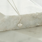 Tiny Heart Charm Necklace Sterling Silver