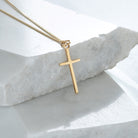 Cross Pendant Necklace Gold Vermeil