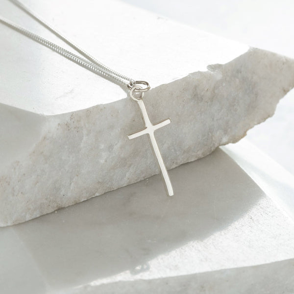 Cross Pendant Necklace Sterling Silver