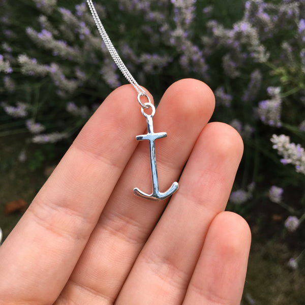 Anchor Pendant Necklace Sterling Silver