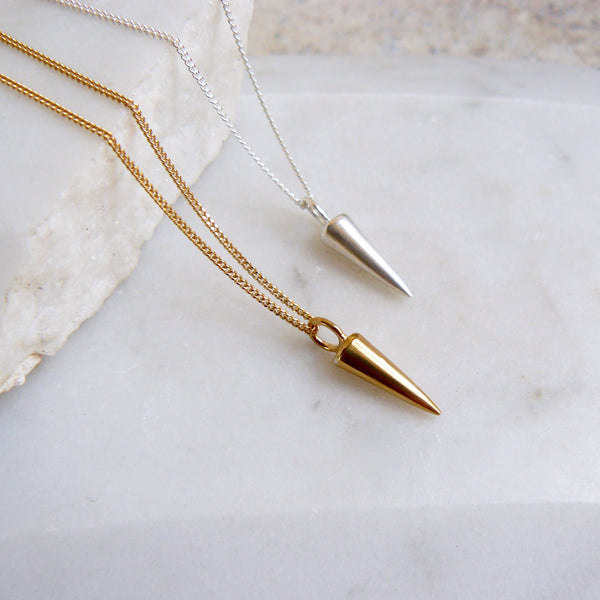 Tiny Cornet Charm Necklace sterling silver