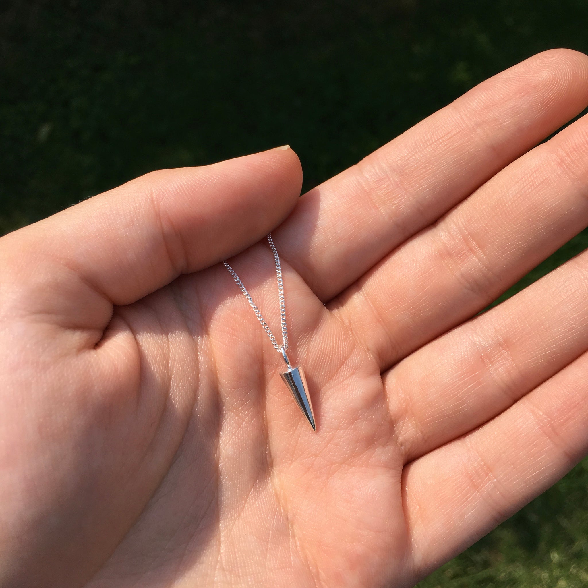 Tiny Cornet Charm Necklace sterling silver
