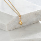 Tiny Penguin Charm Necklace Gold Vermeil