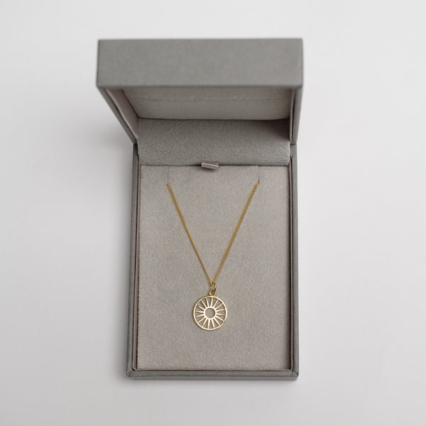 Wagon Wheel Token Charm Necklace