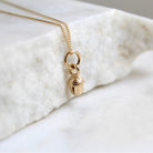 solid gold 14ct necklace acorn design 