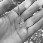 Tiny Angel Charm Necklace Sterling Silver