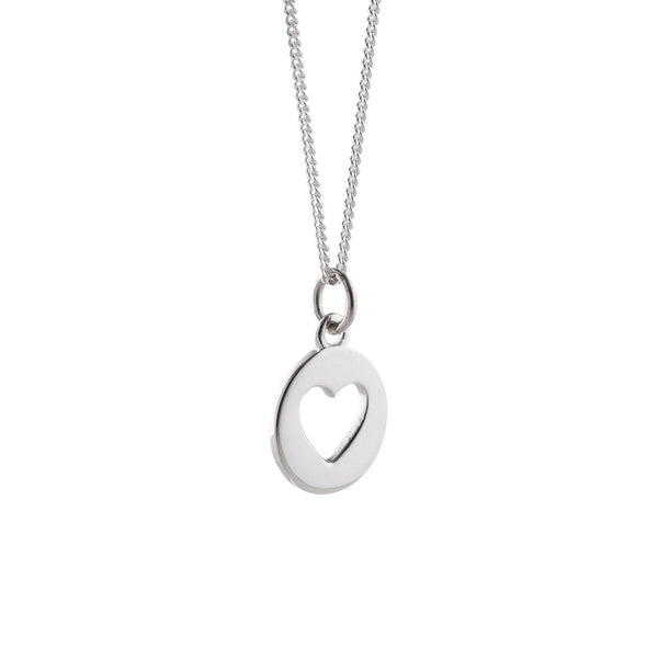 12mm Heart Silhouette Pendant Necklace
