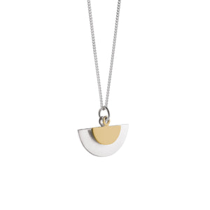 Semi Circle Pendant Necklace