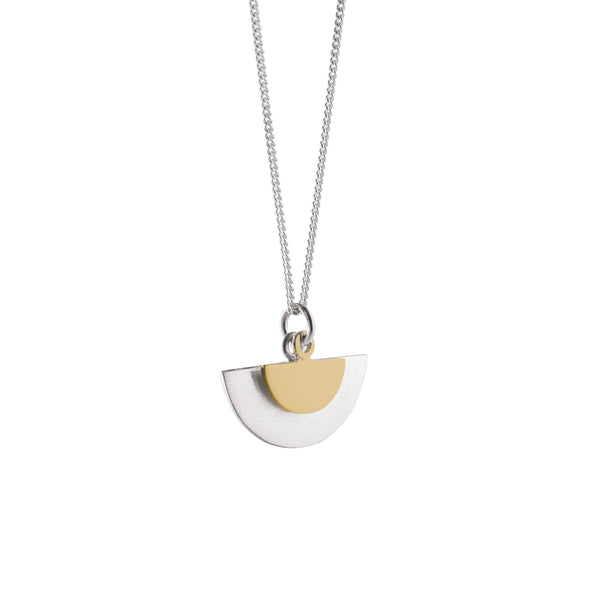 Semi Circle Pendant Necklace