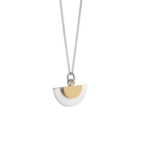 Semi Circle Pendant Necklace