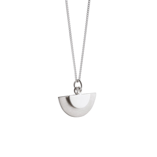 Semi Circle Pendant Necklace