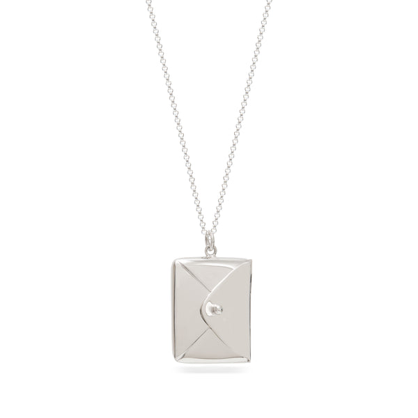 Personalised Envelope Locket Necklace Sterling Silver