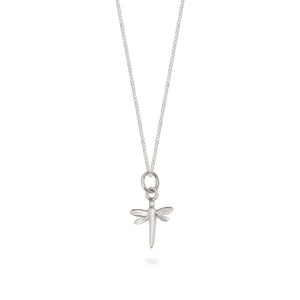 Dragonfly Charm Necklace Sterling Silver