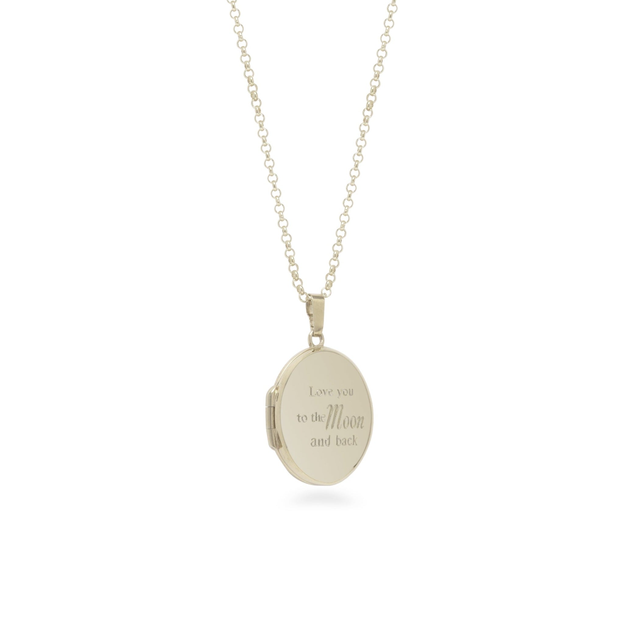 I love you to the 2025 moon and back locket necklace