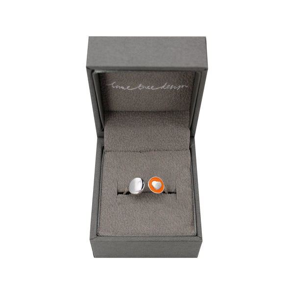Orange Heart Ring 