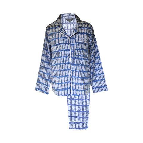 blue fish cotton pyjamas