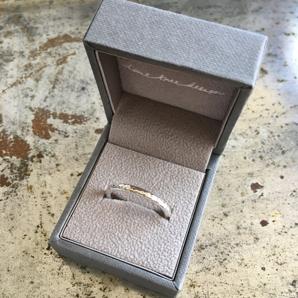 Hammered Thumb Ring Sterling Silver
