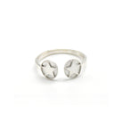 Star Double Medallion Insert Adjustable Ring