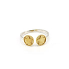 Star Double Medallion Insert Adjustable Ring