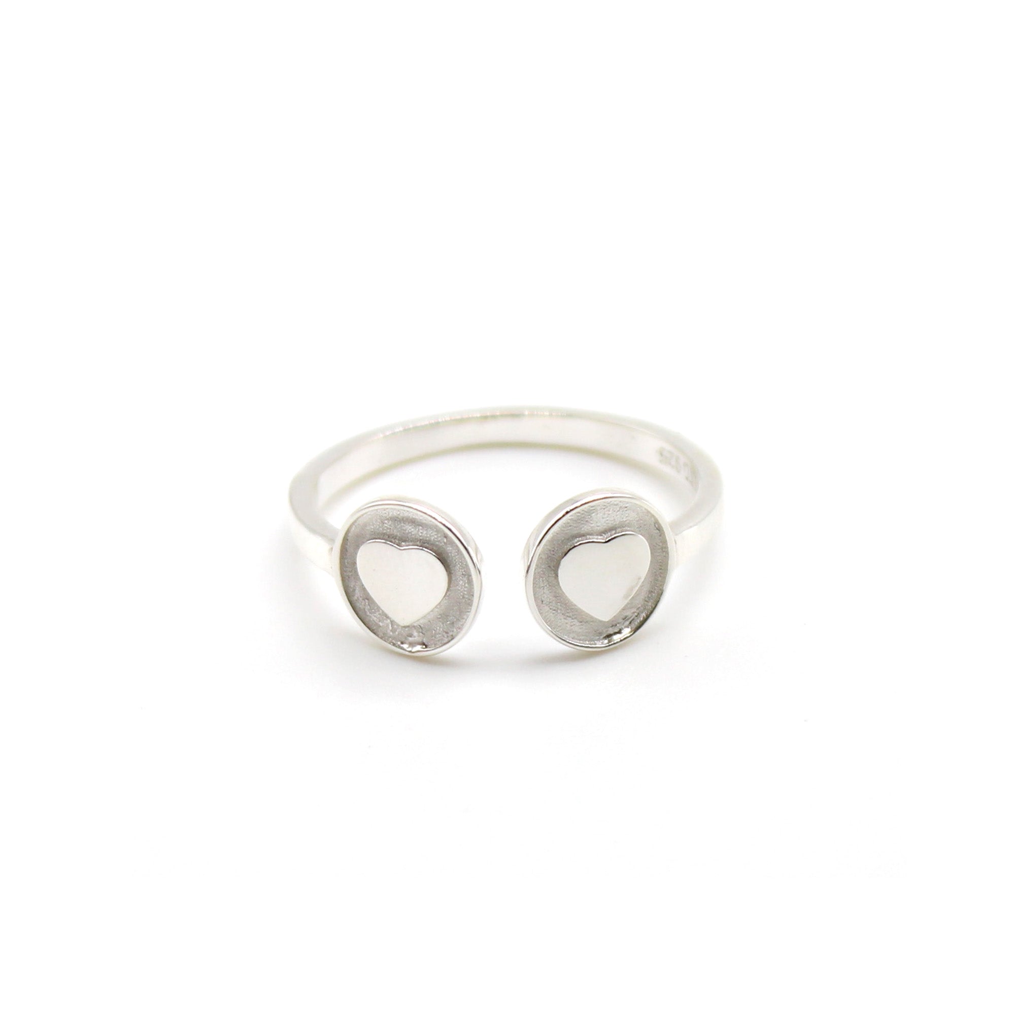 double heart ring 