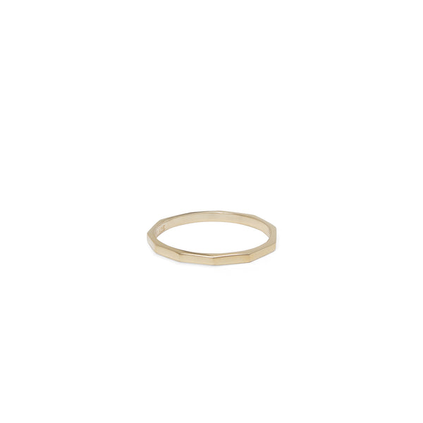 Hexagon Stacking Ring Gold Vermeil