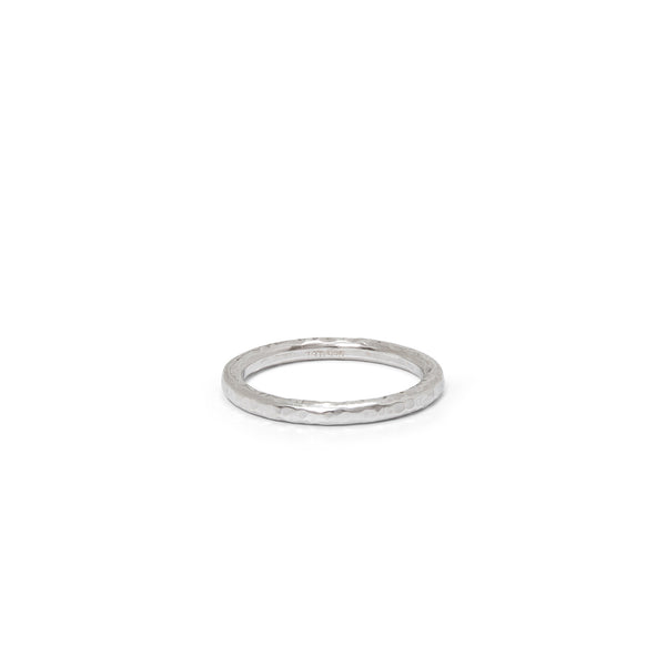 Hammered Thumb Ring Sterling Silver
