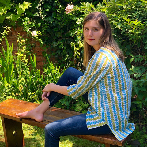 Turquoise Birds summer tunic 