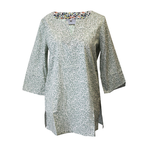 Green Willow Tunic Made with Liberty Fabric