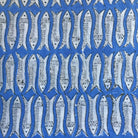 blue fish fabric 