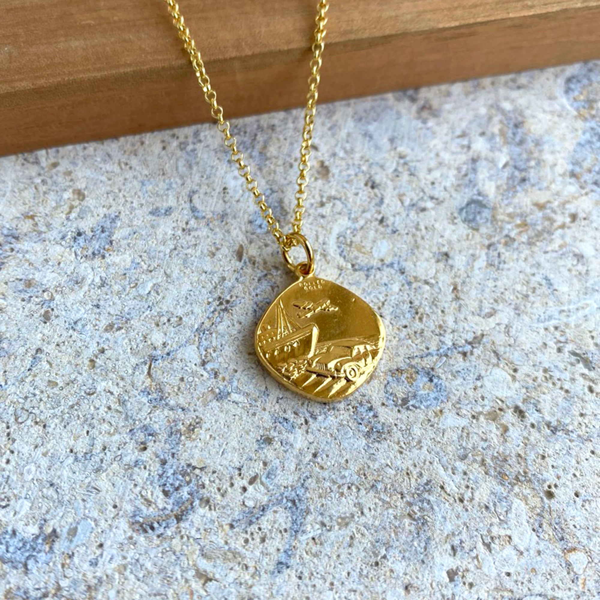 Rolled Gold St. Christopher Necklace