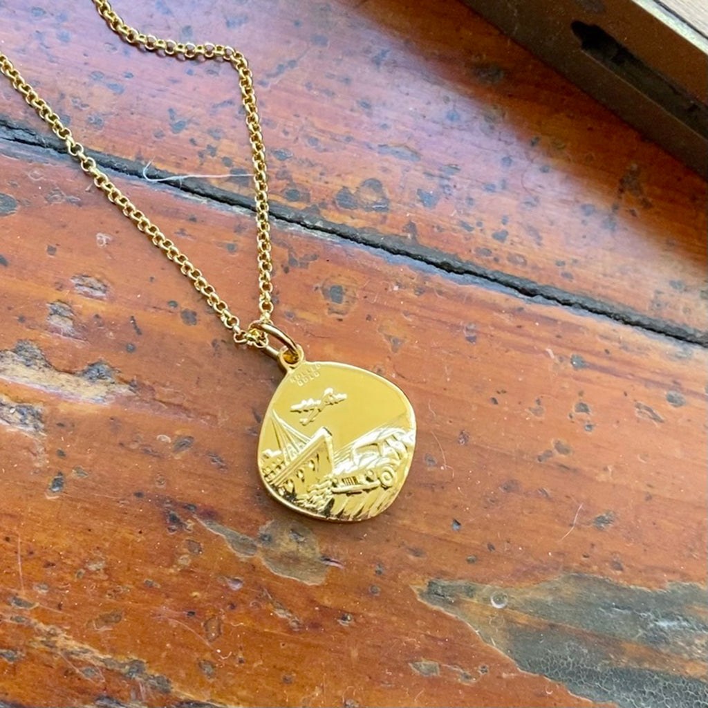 Double Sided Solid Gold St. Christopher Necklace, Modern Style Saints  Pendant on Chain, Protection Medal for Traveller, Gift for Catholic - Etsy