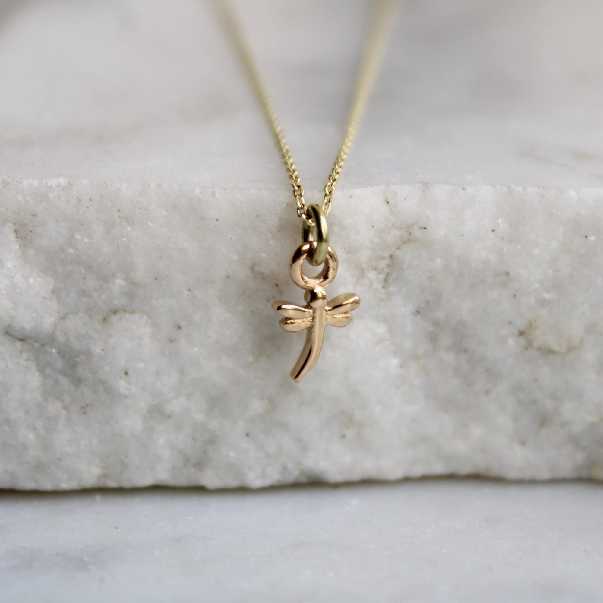 14ct gold dragonfly necklace 