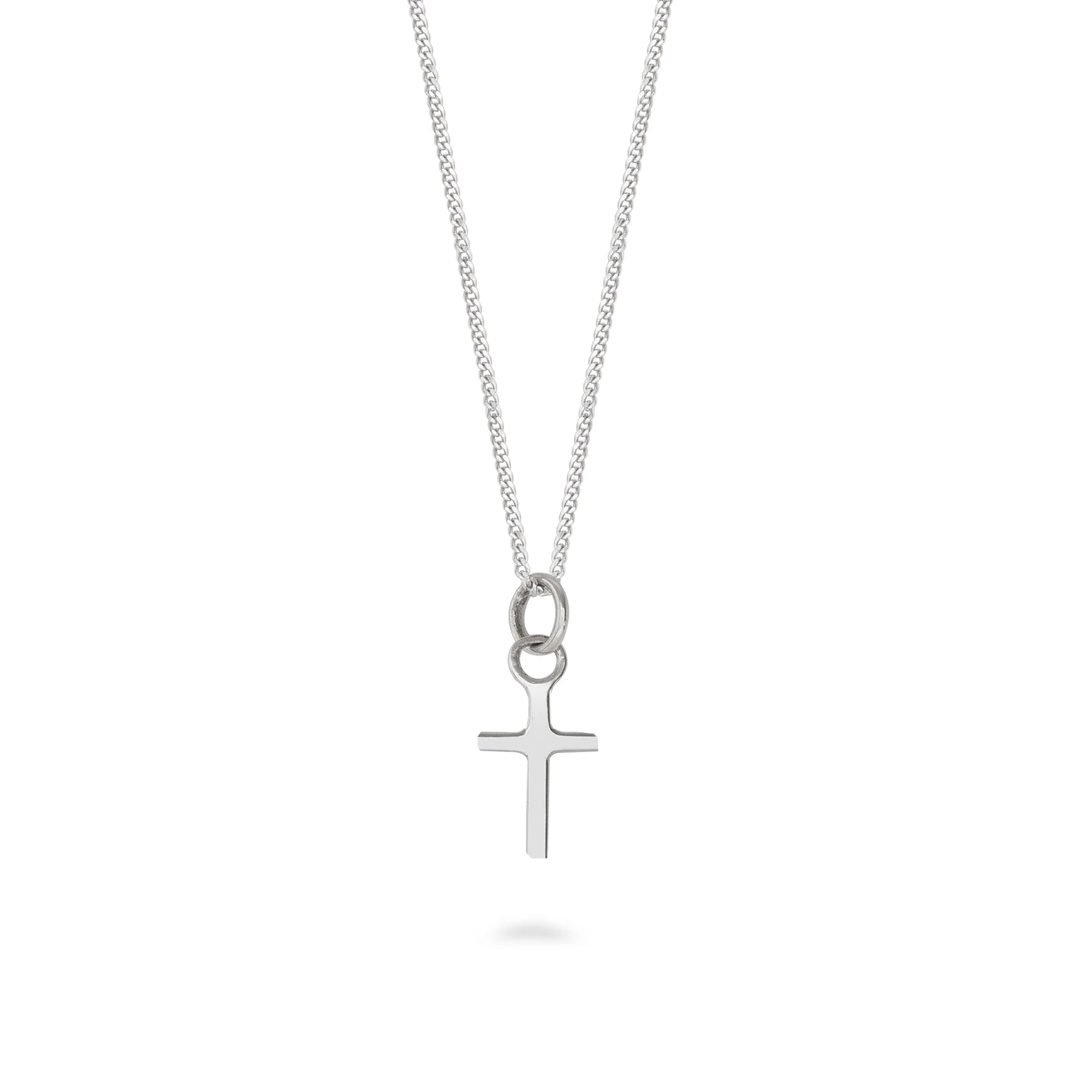 Mini silver cross necklace