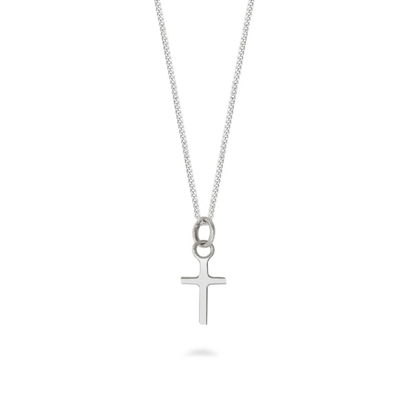 Mini silver cross necklace