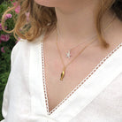 Fish Pendant Necklace Gold Vermeil