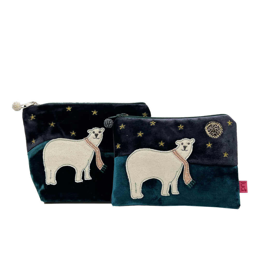 Velvet Coin Purse: Polar Bear