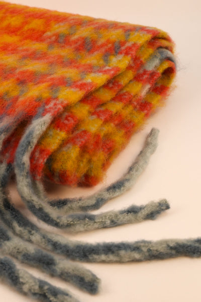 Powder Tangerine and Denim Ishbel Cosy Scarf