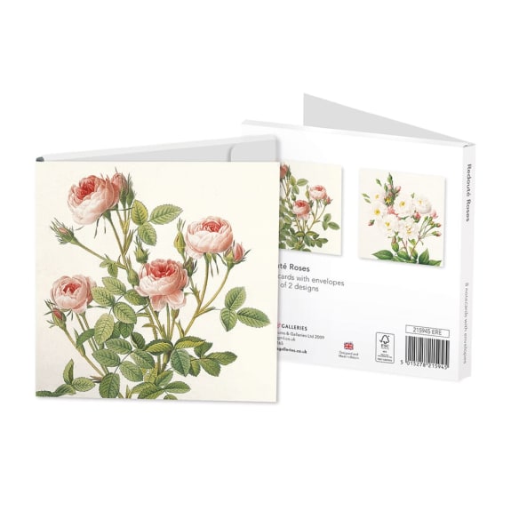Pack of 8 Notecards - Redouté Roses